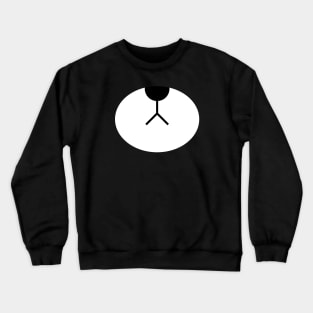 bear muzzle minimal style design for face mask Crewneck Sweatshirt